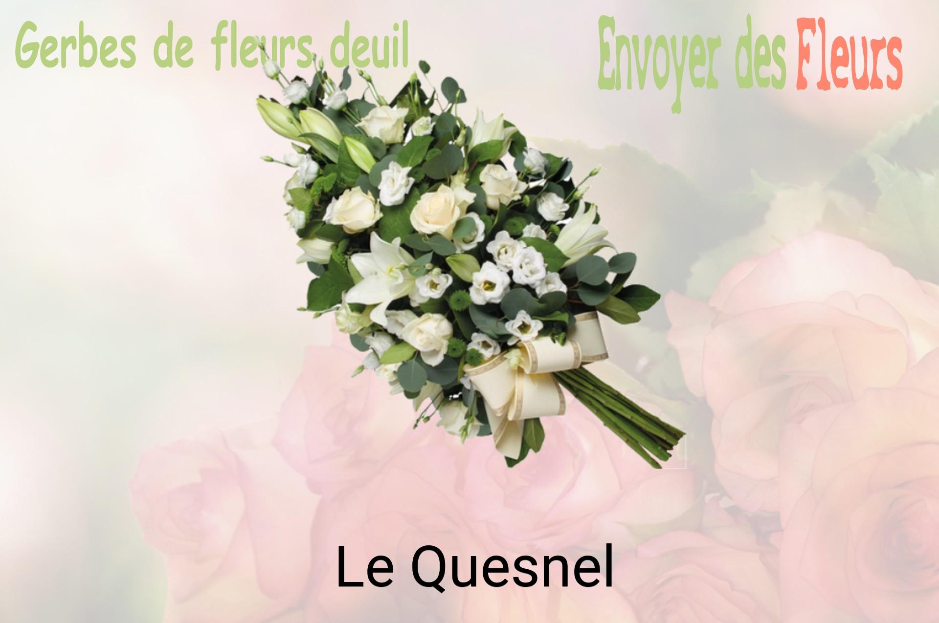 Gerbe de fleurs de deuil livrée à Le Quesnel